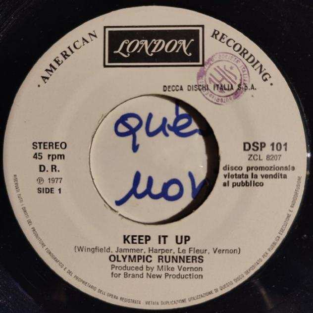 The Rolling Stones, Olympic Runners - Keep It Up  Con Le Mie Lacrime (Mick Jagger sings in italian)- Very Very Rare Promo Pressing - - EP - Promozion
