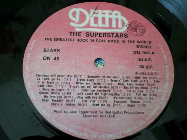THE SUPERSTARS (The Greatest Rock N Roll Band In The World) LP  33 giri 1982