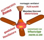 Montaggio ventilatore a soffitto Roma Pigneto 