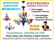 Elettricista lampadari Murano Montaggio e smontaggio