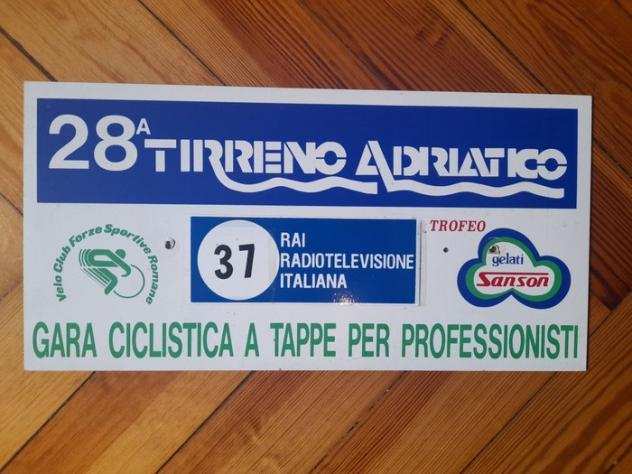 Tirreno Adriatico 1993 - Maurizio Fondriest - Targa di omologazione per auto da ciclismo