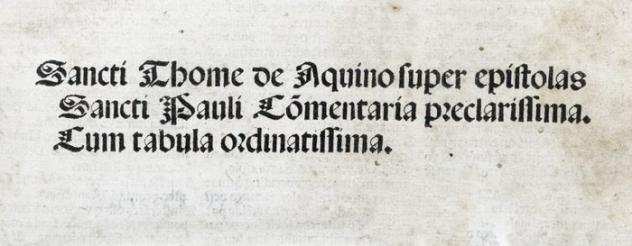 Tommaso dAquino - Epistolas - 1498