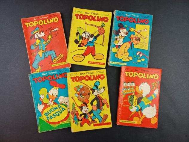 Topolino - 6x libretto nn. Nn. 84, 85, 86, 88, 89, 90 - Brossura - (1954)