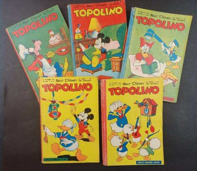 Topolino Libretto - 5 Comic - Prima edizione - 1957