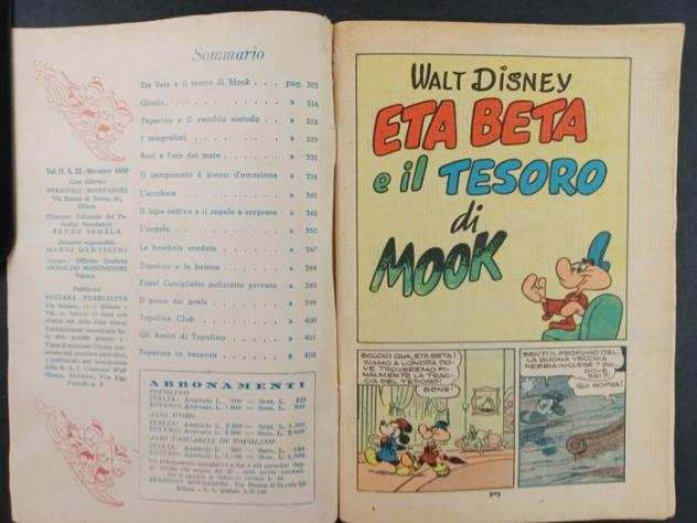Topolino Libretto n. 22 - Albo completo di Bollino - Spillato - Prima edizione - 1950