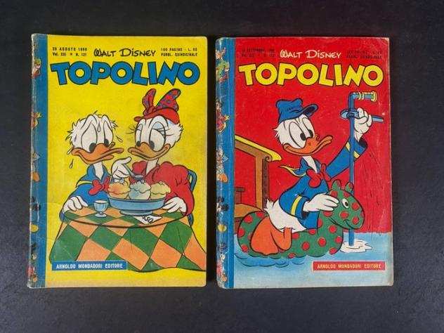 Topolino Libretto - nn. 121122 - con bollino - Tascabile - Prima edizione - (1955)
