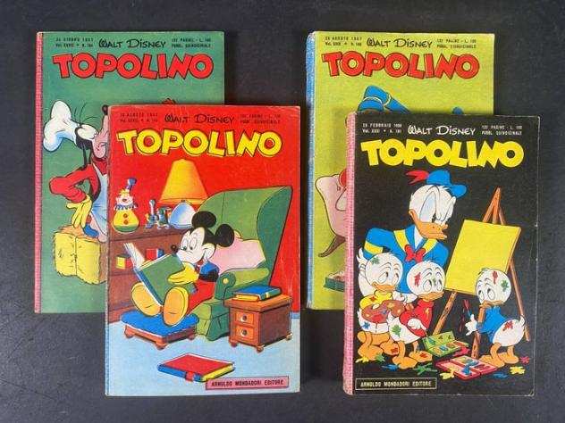 Topolino Libretto - nn. 165, 168, 169, 181 - con bollino - Tascabile - Prima edizione - (19571958)