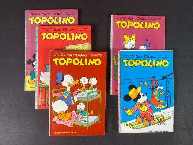 Topolino Libretto nn. 261, 262, 263, 267, 269 - Completi di bollino - Prima edizione - (1960)