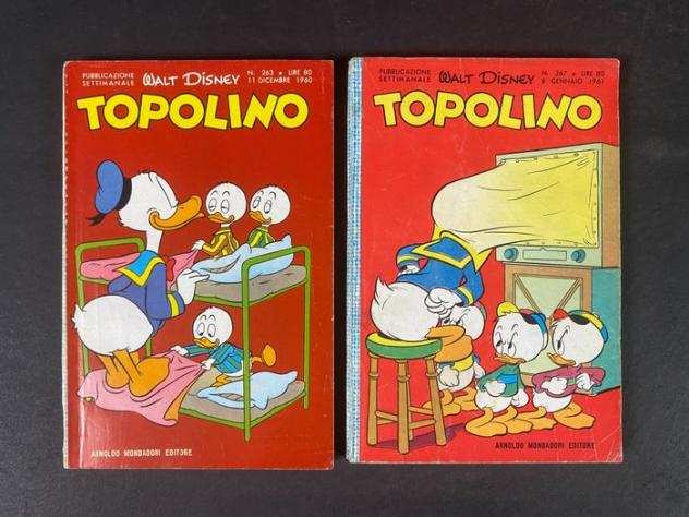 Topolino Libretto nn. 261, 262, 263, 267, 269 - Completi di bollino - Prima edizione - (1960)