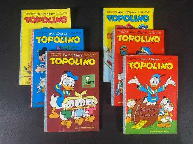 Topolino Libretto - nn. 271274, 276, 279 - con bollino - Tascabile - Prima edizione - (1961)