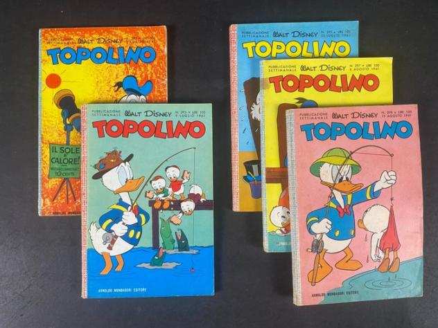 Topolino Libretto - nn. 292, 293, 295, 297, 298 - con bollino - Tascabile - Prima edizione - (1961)
