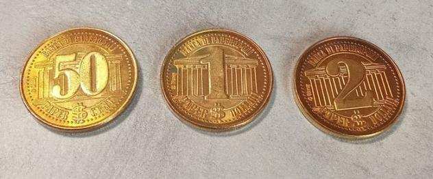 Topolino monete di paperopoli, 50 paper cent, 1 paperdollaro e 2 paperdollari - Disney Italia