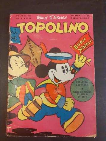 Topolino N. 36 - con bollino e punti concorso - Tascabile - Prima edizione - (1951)