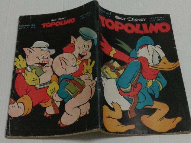 Topolino n. 8 - completo bollini e giochi non compilati - Spillato - Prima edizione - (1949)