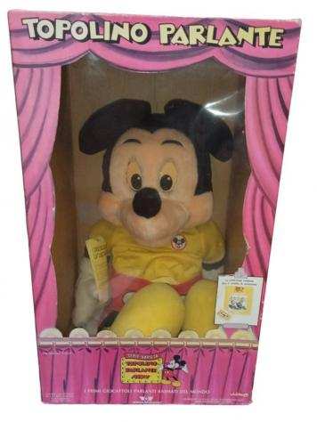 Topolino - Talking 43 cm Mickey Mouse with cassette  book  original box - (1986)