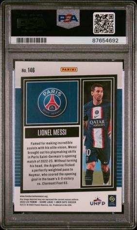 Topps - 1 Graded card - 2022 Score Ligue 1 Uber Eats Swirl - 146 Lionel Messi - PSA 10