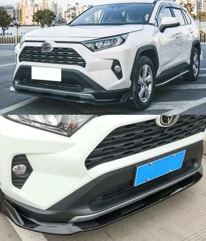 TOYOTA RAV4 RAV-4 V 2018 SPLITTER PARAURTI ANTERIORE SPOILER NERO LUCIDO