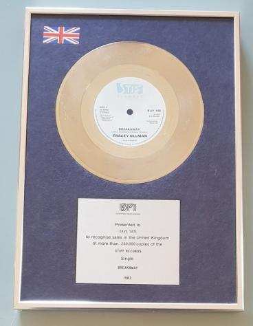 TRACEY ULLMAN BPI Silver Single Record Award - Oggetto decorativo - 1983