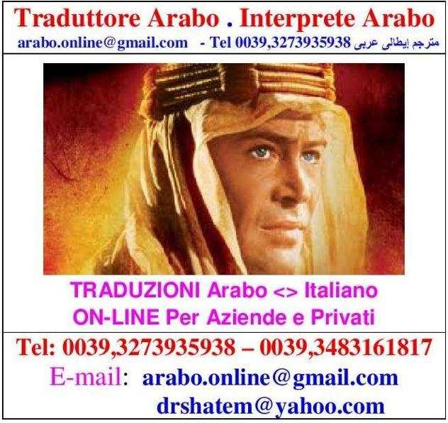 Traduttore Arabo . Interprete Arabo. Arabic Translator in Italy