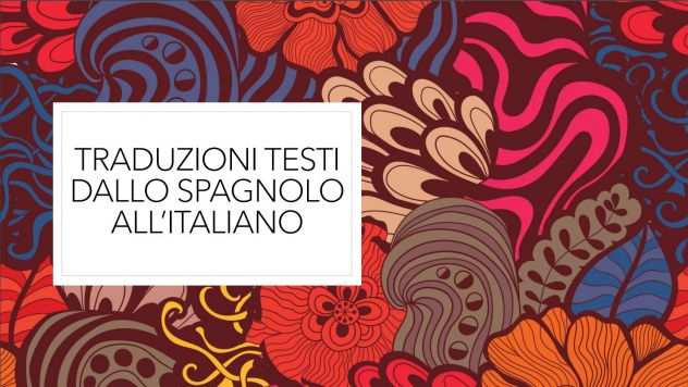 Traduttrice testi in spagnolo