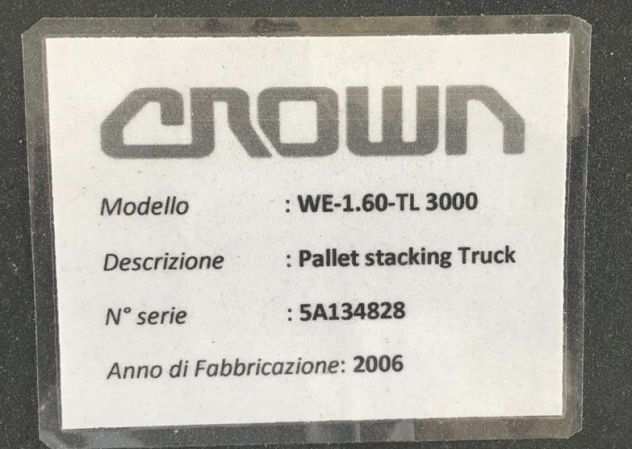 transpallet ricondizionato crown