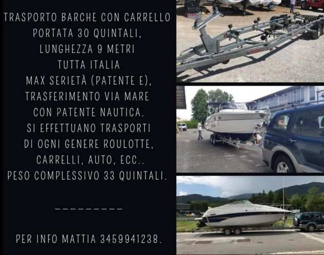 Trasporto barche e gommoni 3459941238