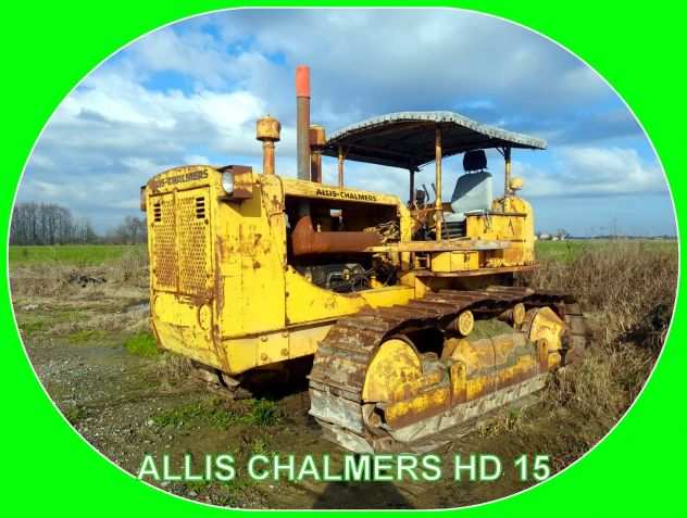 Trattore Agricolo Cingolato Allis Chalmers HD 15 con Aratro Bivomere