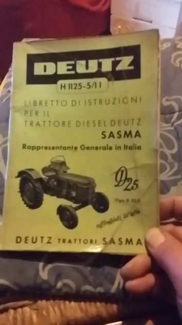 trattore depoca deutz d 25 uso manutenzione originale italiano