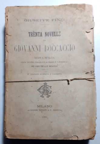 TRENTA NOVELLE DI GIOVANNI BOCCACCIO, GIUSEPPE FINZI, 1898.