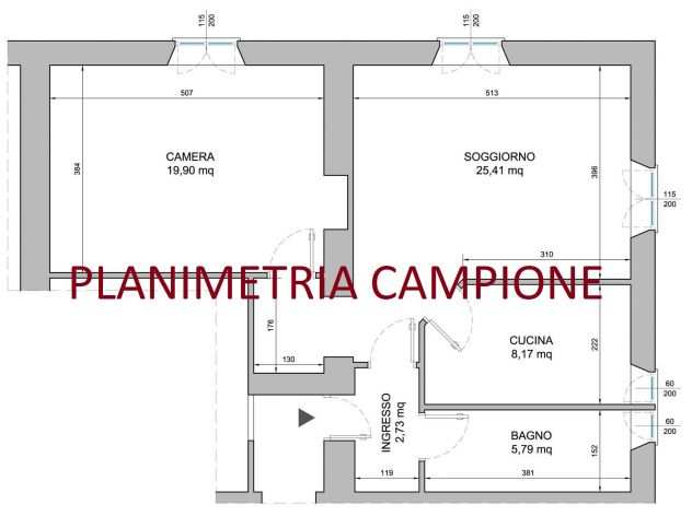 TRILOCALE CORSO DANTE 600 EURO