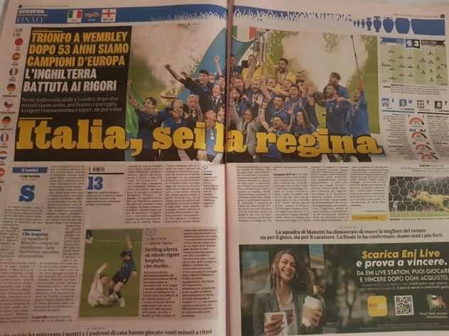 TROPPO BELLO Gazzetta Euro 2020 Italia Campione dEuropa 11 luglio 2021