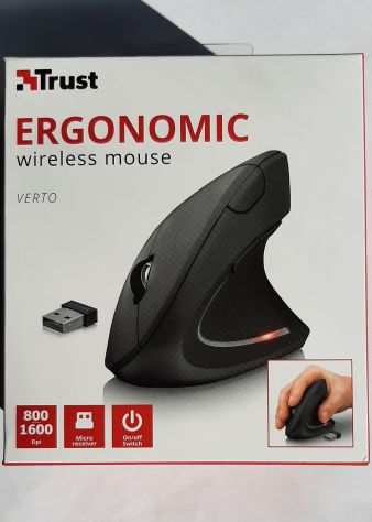 Trust Verto mouse RF Wireless Ottico 1600 DPI