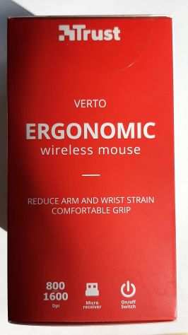 Trust Verto mouse RF Wireless Ottico 1600 DPI
