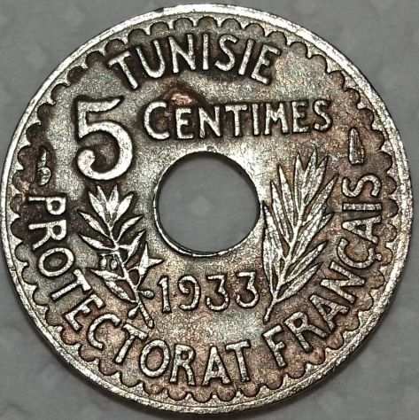 Tunisia-5 Centimes 1933