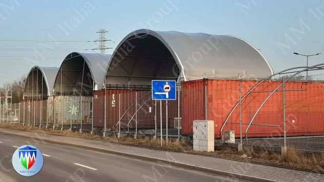 Tunnel Industriali su container 12 x 12 x 7,10 mt. aperture a fisarmonica