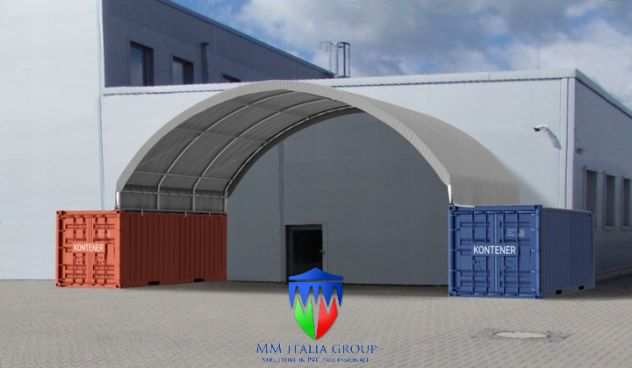 tunnel su Container - New Jersey 10 x 12 x 6,2 mt. con testate di chiusura