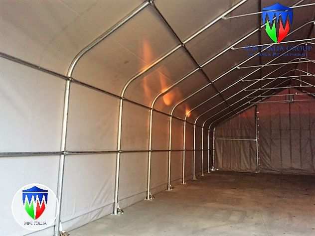 Tunnel Tendoni Professionli 8 x 18 x 4,40 Pvc Ignifugo MM Italia