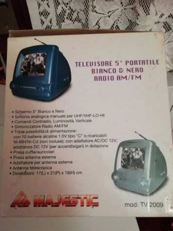 TV 5quot PORTATILE VINTAGE MAJESTIC FUNZIONANTE