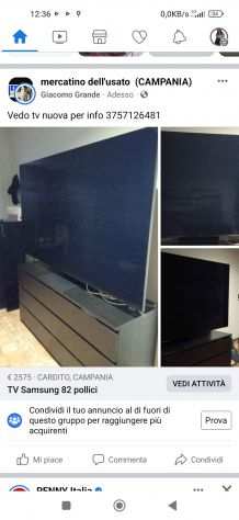 TV Samsung 2022 82 pollici 8k 2500euro