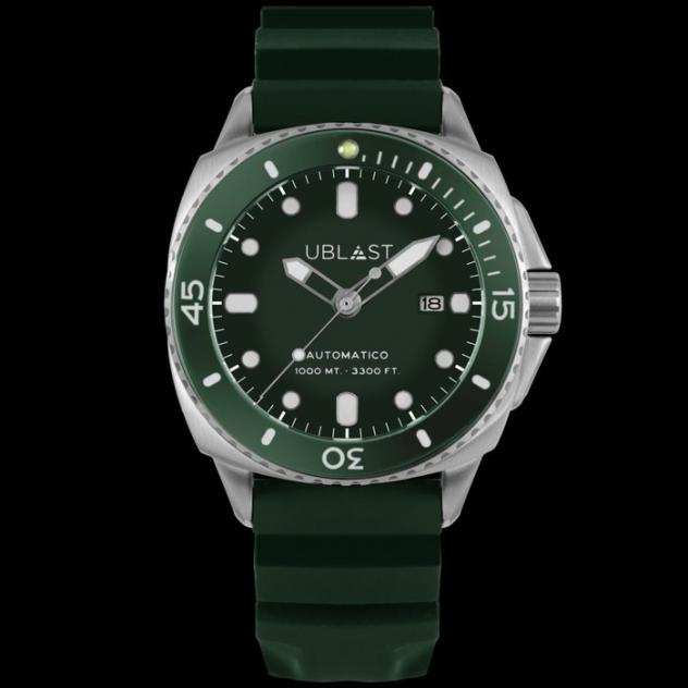 Ublast - SeaStrong Green Rubber Strap - UBSS46CGN - Sub 100 ATM - Uomo - New
