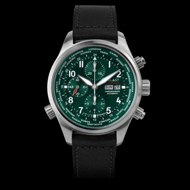 Ublastreg - Traveler Chronograph World Time - REF.UBTRCH47GN - Automatic Swiss MOVT - Uomo - New