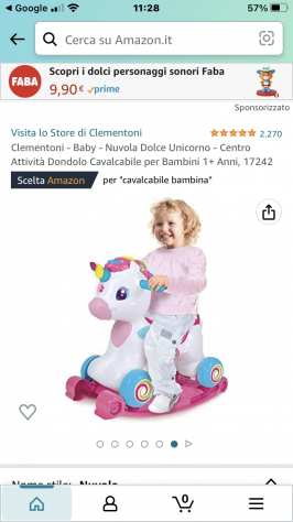 Unicorno baby Nuvola Clementoni