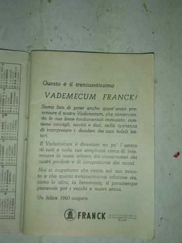 VADEMECUM FRANCK ANNO 1960 BUONE CONDIZIONI