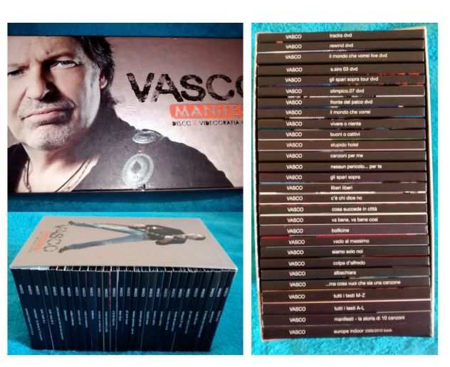 Vasco Rossi Manifesto DiscoampVideografia BOX Cofanetto Completo