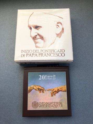 Vaticano. 5 Euro  20 Euro 20132023 quotPontificato Di Papa Francescoquot  quotArte e Fedequot (2 monete) Proof  BU