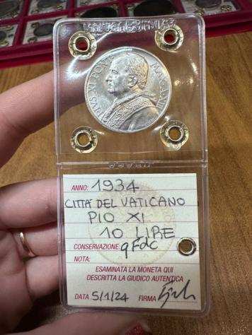 Vaticano. Pio XI (1929-1939). 10 Lire 1934