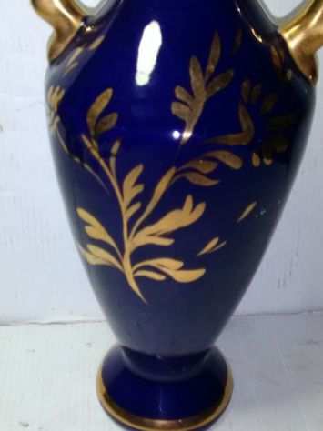 vecchia ceramica CAMERI di colore blu filettata in oro zecchino anni 5060