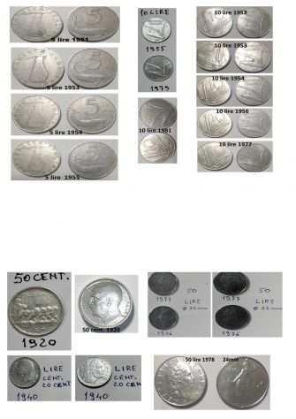 vecchie monete lire