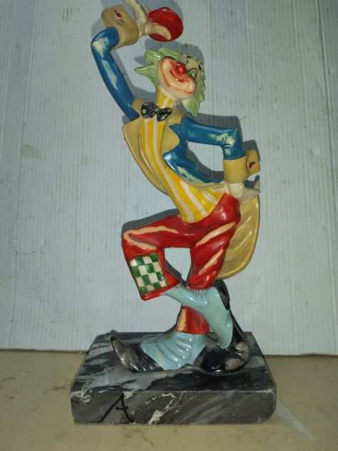 vecchio clown in gomma vintage fabbricazione italiana fontanini n. 945