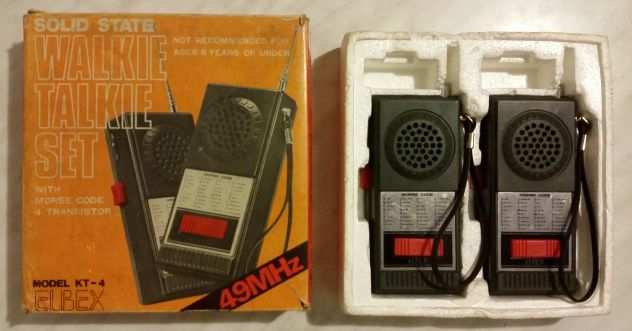 VECCHIO WALKIE TALKIE SET CON CODICE MORSE MOD.KT-4 ELBEX COME NUOVO